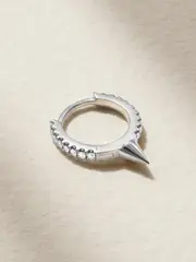 [MARIA TASH] MARIA TASH - Eternity 8mm 18-karat White Gold Diamond Hoop Earring - One size One size Gold