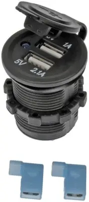 Dorman 84622 12V DC Accessory Socket Dual USB 5V 1A/2.1A