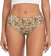 [YANYU] Labrador Retriever Dogs Print Women S Briefs Comfortable Plus Size Underwear Ladies Versatile Panties Xs To 4xl, Black, Medium