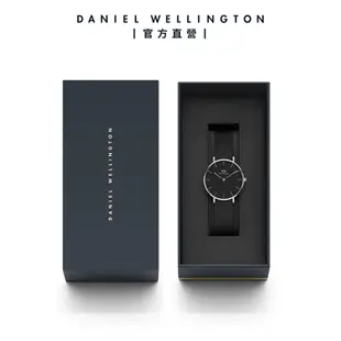 Daniel Wellington 手錶 Petite Ashfield 36mm寂靜黑米蘭金屬錶-兩色任選(DW00100307 DW00100308)/ 玫瑰金框