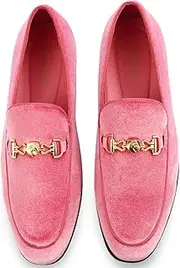 [Cenprmon] Men's Multiple Colors Penny Slip-on Velvet Loafer Suede Tuxedo Dress Shoes Luxury Smoking Slipper Party Prom Wedding Shoes Comfortable Lightweight