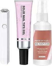 Solid Nail Glue, Fake Acrylic Nails Kit, Rhinestone Nail Glue, Press on Nails Adhesive, Glue, Salon Quality Nail Glue, Uv Curing Nail Glue, Led Curing Nail Glue, Strong Hold Nail Adhesive