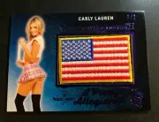 2018 Benchwarmer CARLY LAUREN Hot For Teacher Pledge US FLAG Purple/2 PLAYBOY