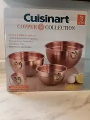 Cuisinart Copper Bowls Set Of 3: 5 Qt, 3 Qt, 1.5 Qt Nesting