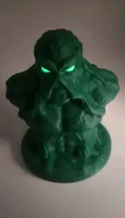 Swamp Thing Statue Bust Glow In The Dark Eyes 3 1/2inch Tall: 3D Printed.