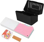 DOITOOL 1 Set Multi Function Index Card Organizer Box Includes Memo Cards Plastic Flashcard Holder for Office Sleek Design Easy to Clean