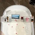 Non-Slip Bathtub Caddy Tray Multifunctional Bathtub Rack Tray Bathroom