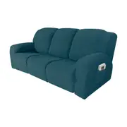 Recliner Sofa Covers Stretch for 1/2/3 Seats Jacquard Pattern Furniture Protector, Dark Teal