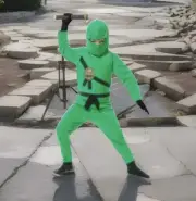Charades boys Avengers Ninja Halloween Costume green Size L (10-12)