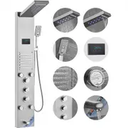 VEVOR Shower Panel System, 6 Shower Modes, LED & Screen Hydroelectricity Shower Panel Tower, Rainfall, Waterfall, 5 Massage Jets, Tub Spout, Handheld