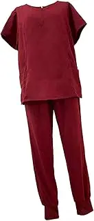 [Dickly] Nursing Scrub Set, Work Clothing Comfortable Work Suit Supplies Nurse Workwear Top and Joggers Pants for Beauty Center SPA