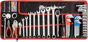 Powerbuilt 100 Piece Motorcycle Tool Kit with Roll Pouch, Roadside, Travel Wrenches, Ratchet, Sockets - 643028ECE