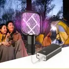 USB Fly Bug Zapper Electric Shock Mosquito Killer Lamp Insect Racket Summer