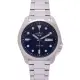 【SEIKO 精工】5號機械sport系列4R36不鏽鋼錶帶款手錶-藍色面X銀色/40mm(SRPE53K1)