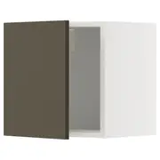 METOD wall cabinet, white/Havstorp brown-beige, 40x37x40 cm