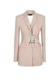 PINKO Womens Beige Coat with Belt Blazer New with Tags