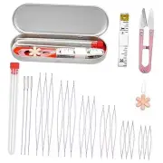 21 Pieces Beading Needles Set, 6 Sizes Seed Beads Needles Big Eye Beading
