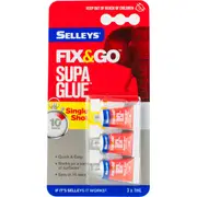 Selley's Super Glue Fix N Go 3 pack