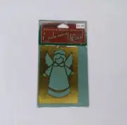 Darice Brass Embossing Stencil Front Facing Angel With Wings 1998