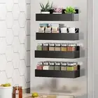 4-Pack Magnetic Spice Rack Organizer for Refrigerator Kitchen Shelf Moveable
