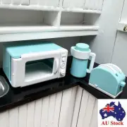 Mini Kettle Miniature Bread Machine Scene Model Dollhouse Microwave Oven