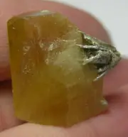 25.85ct Pakistan Terminated Heliodor Crystal in Mica Cluster Specimen 5.15g 19mm