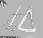Iris Gum Scissors CURVED Dental Lwanson Guage Crown Lab Measuring Spring Wax