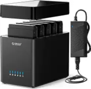 5 Bay Hard Drive Enclosure USB 3.0 to SATA 3.5Inch Enclosure Magnetic Tool-Free
