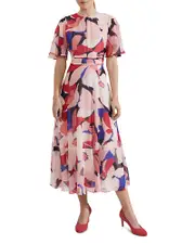 Hobbs London Freya Printed Silk Dress