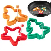 Fried Egg Molds Christmas Egg Shaper Silicone Cooking Tool Non-stick realistic