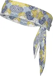 Colored Flowers Sports Strap Double-Sided Headscarf Men's Bow Tie Sports Headscarf Running Yoga Exercise Headband
