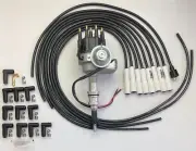 FORD 289 302 SMALL BLACK CAP HEI DISTRIBUTOR + 8.5mm UNIVERSAL WIRES CERAMIC (for: Ford)