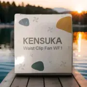 Kensuka Waist Fan WF1, Mini Fan with Belt Clip, Portable USB Rechargeable
