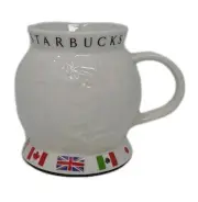 Starbucks Int'l Mug World Flags Travel Textured Barista Globe Around The World