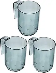 ASAKKURA 3pcs Portable Toothbrush Cups Set Lightweight Stylish Holders for Bathroom Family Use Creative Tooth Storage for Rinsing and Brushing Travel Friendly Tumbler Transparent