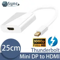 在飛比找momo購物網優惠-【UniSync】Mini DisplayPort轉HDMI