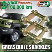 Front EFS Greaseable Leaf Springs Swing Shackles for Nissan Patrol MK LWB SWB