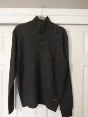 Buffalo David Bitton Men's 3 Button Knit Sweater NEW Size Large
