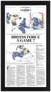 2019 Stanley Cup Finals GM 6 Champions St Louis Blues Newspaper Print Framed!