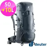 【德國DEUTER】AIRCONTACT LITE拔熱式透氣背包50+10L (3340521 深灰黑/登山/健行)