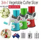 Manual Kitchen Vegetable Food Rotary Drum Grater Chopper Slicer Cutter Shredder