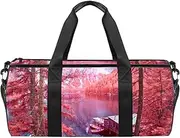 EGGDIOQ Autumn Nature Designed Travel Duffel Bag Luggage Tote Bag Gym Sports Bag for Man Women