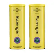 6pc Slazenger Wimbledon The Championships All Surface Tennis Balls Tin Tube