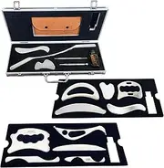 BYYDDIY 17 in 1 Stainless Steel Gua Sha Muscle Scraper Tools Kit, Scraping Massage Tool,Massage Scraper Tools for Physical Therapy (17in1)