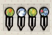 Graphic45 SPRING IS IN THE AIR #102 Antique Copper (4) Metal Clips HANDMADE