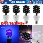 E27 Spiral Light Bulb Energy Saving Black Light Lamp Ultraviolet UV 15W-40W 220V