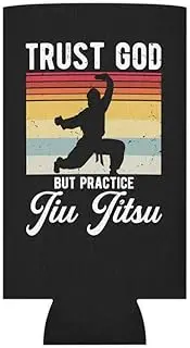 Beer Can Cooler Sleeve Novelty Wrestling Karate Wrestler Taekwondo Enthusiast Hilarious Extreme Sports Kickboxing Kickboxer Fan