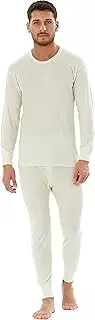[WoolCo.] Men's Merino Wool Thermal Base Layer Set - Warm, Soft, & Comfortable for Winter Sports and Outdoors, Long Johns