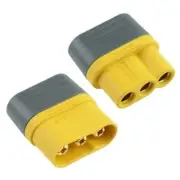 AMASS MR60 Male Female 3 Pin Gold Plated RC Connector with Cap 30A