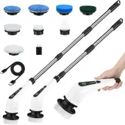 Leebein Electric Spin Scrubber, Cordless Cleaning Brush 8 Replaceable Heads